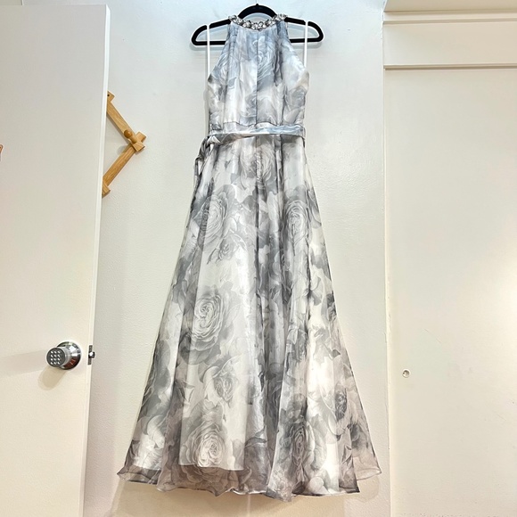 Eliza J Floral Embellished Organza Gown - Picture 5 of 12